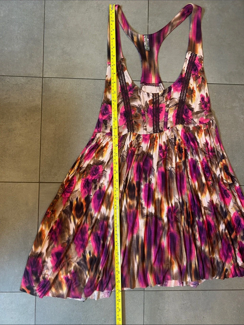Free People Printed Racer Back Tunic